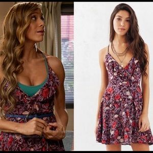 Purple Floral Ruffle wrap dress from kimichi blue